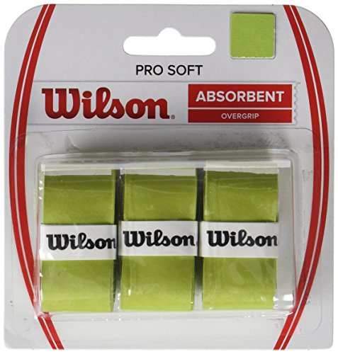 Wilson Overgrip, Pro Soft Overgrip, Unisex, Green, Pack of 3, WRZ4040LI