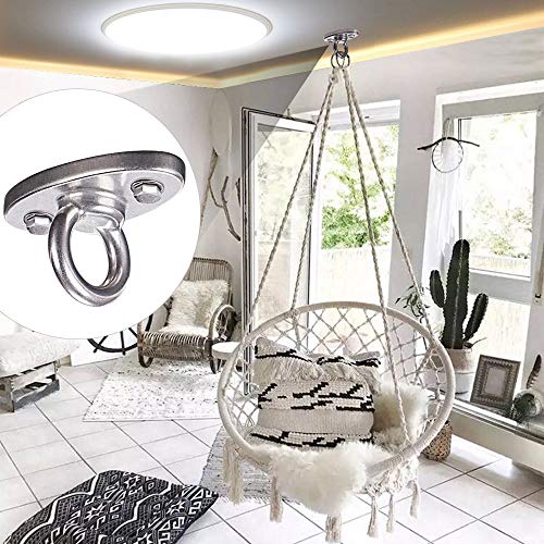SELEWARE Innovative 450KG Capacity SUS304 Stainless Steel Heavy Duty Swing Hangers Suspension Hooks with Bolt for Concrete Wooden Sets Playground Porch Indoor Outdoor Seat Trapeze Yoga, GYM