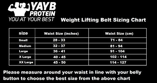 YAYB Weight Lifting Belt With Double Lock Mechanism - Bodybuilding - Weightlifting - Powerlifting (Large)