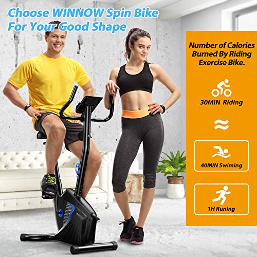 WINNOW Exercise Bike Fitness Bike Advanced Home Trainer Spin Bike Ideal Cardio Trainer Adjustable Magnetic Resistance Aerobic Workout