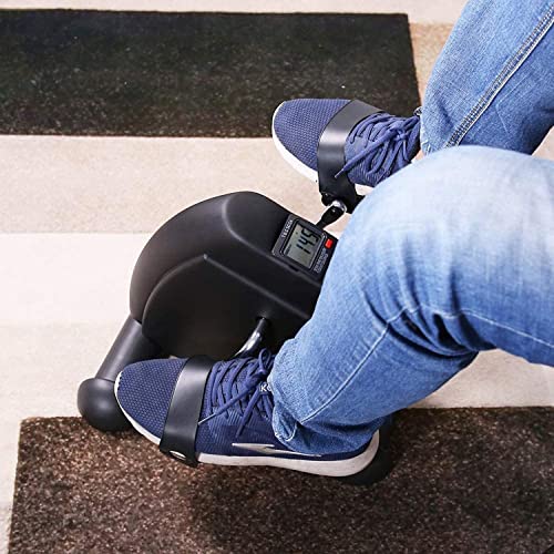 Electric Pedal Mini Exercise Bike, Elderly Rehabilitation Mini Exercise Bike, Electric Exercise Bike, Cycle Exercise Bike with Digital Monitor and Anti-Skid Mat, Resistance Adjustable