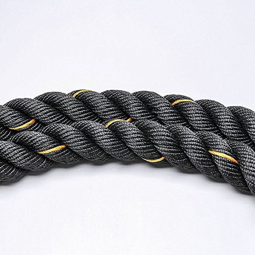DAWOO Battle Rope, Strength Training Rope, Battling Rope (38mm*9m/12m/15m) (Without Anchor, 9M)