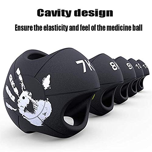 Medicine Ball Men Women Training Medicine Ball, Ergonomic Double-handle Fitness Ball, 3kg/4kg/5kg/6kg/7kg/8kg/9kg/10kg/12kg (Size : 3kg/6.6lbs)