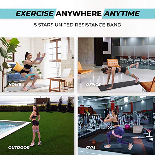Exercise Resistance Bands for Legs and Butt - 3 Pack Beginner Level, Workout Fabric Non-Slip Gym Equipment Set for Women/Men, Squat Booty Bands for Working Out, Hip Thigh Glute Stretch Fitness Loops