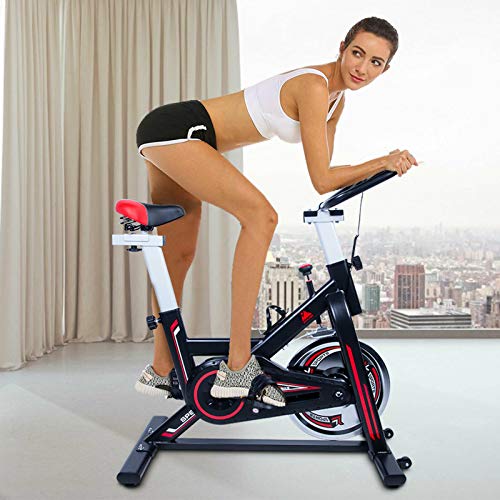 SLEE SPIN EXCERCISE BIKE FITNESS CARDIO TRAINING GYM HOME SPORTS FAT BURN UPRIGHT