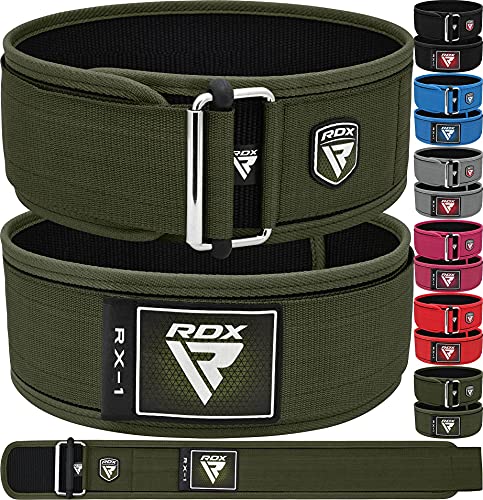 RDX Weight Lifting Belt AUTO LOCK, 4” Padded Back Support, Women Men Fitness Gym,Powerlifting Bodybuilding Workout Weightlifting, Squat Deadlift, Pro Exercise Equipment
