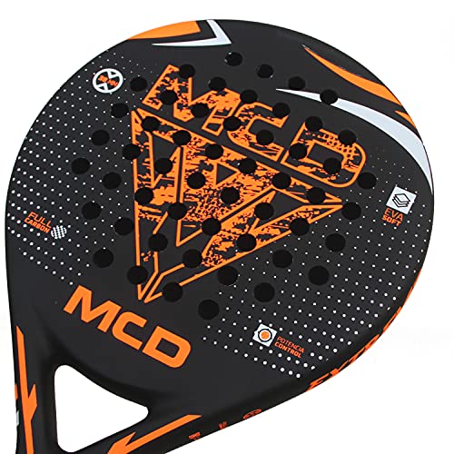 MCD Sports Tennis Padel Racket 3K Carbon Fibre Faces with Soft Eva Foam Grip Handle for Control and Power Professional Match Paddle Tennis Racquets Ideally for Adults/ Players