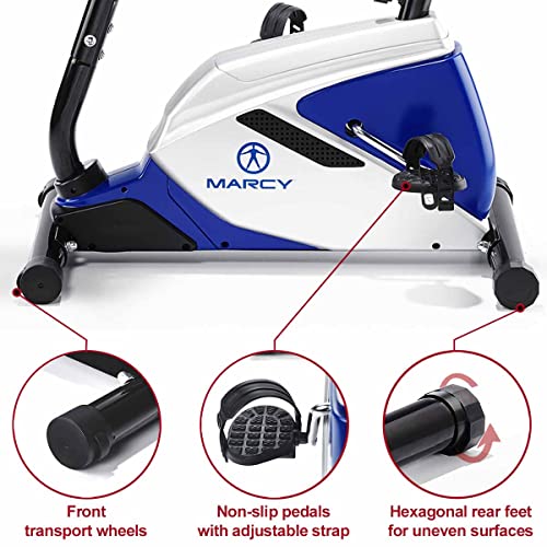 Marcy Azure BK1016 Compact Magnetic Exercise Bike 8 Resistance Levels