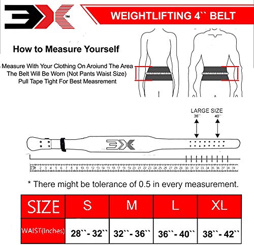 3X Professional Choice Weight Lifting Belt Genuine Leather Pro 6” inches Powerlifting Workouts Deadlift(Brown 6