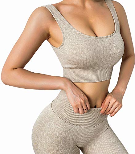 Mayround Seamless Women Yoga Suit Pieces Ribbed High Waist