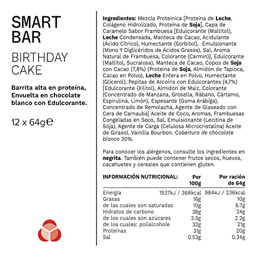 PhD Nutrition Smart Protein Bar, High Protein Low Sugar Protein Snacks, Variety Pack, 20g of Protein, 64g Bar (12 Pack)
