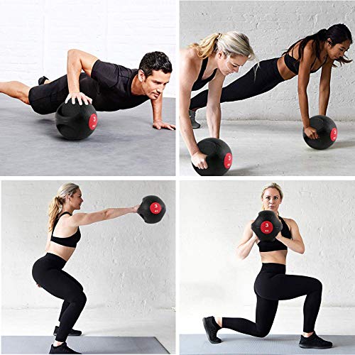 Medicine Ball Double Handle Rubber Medicine Ball Bouncy Ball, Home Gym Core Strength Training Fitness Ball, 3kg/4kg/5kg/6kg/7kg/8kg/9kg/10kg (Size : 6kg/13.2lbs)