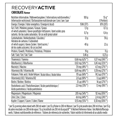 Powerbar Recovery Active Chocolate 1210 g - Regeneration Whey Drink with Carbohydrates + Magnesium and Zinc