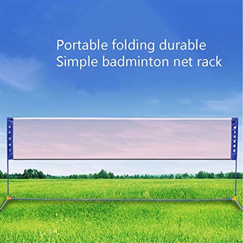 NETS Sports & Outdoors Badminton Frame Diagonally Across Portable Simple Folding Standard Mobile Post Bracket Outdoor Sports Equipment (Color : Black, Size : 310 * 155cm)