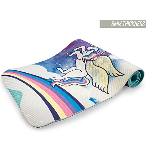 Myga Childrens Yoga Mat - Sweet Dreams Printed Kids Yoga Mat - Childs Exercise Mat for Pilates, Non Slip Multi Purpose Fitness Mat - Core Workout for Home, Gym, Studio - Gym Store | Gym Equipment | Home Gym Equipment | Gym Clothing