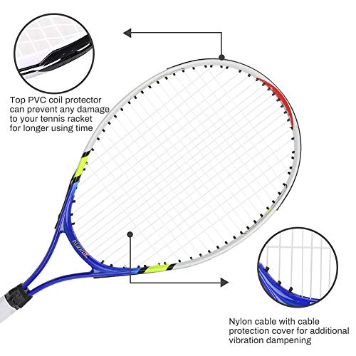 Achort Tennis Racket for Boys Girls 23 inch Childrens Tennis Racket with Portable Carry Case Junior Radical Tennis Racquet Set for Kids