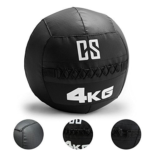 Capital Sports Bravor Wall Ball (Medicine Ball PVC double seams 9kg) Black