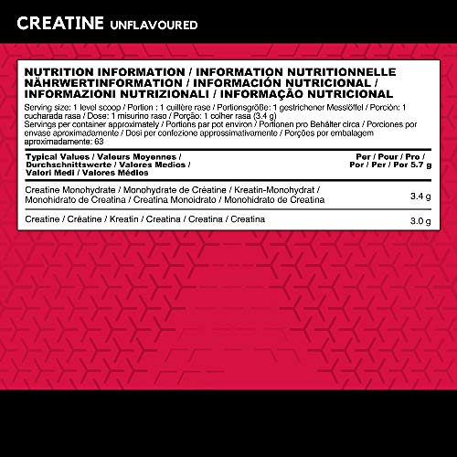 BSN DNA Creatine Monohydrate Powder, Sports Nutrition, Unflavoured, 216 g, 63 Servings