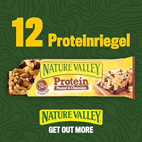NATURE VALLEY Protein Bars, Peanut & Chocolate, 12x40g