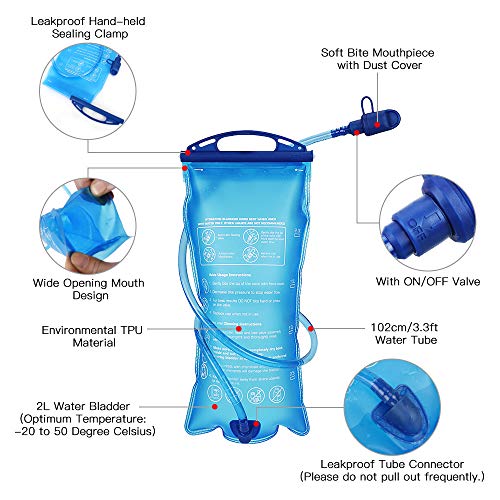 Lixada Hydration Backpack 5L Running Backpack Lightweight Breathable Water Bladder Bag for Running Hiking Mountaineering Marathoner Walking