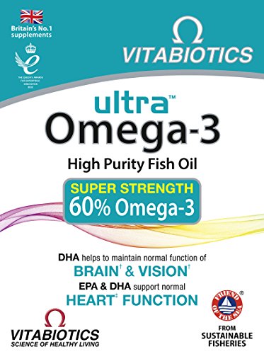 Vitabiotics Ultra Omega-3 Capsules, 1 Pack (60 Capsules)