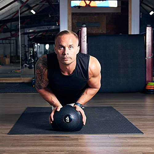 PhysioRoom 8kg Medicine Ball Weight Slam Ball - Home Gym Fitness Workout Equipment for Strength Training, Ab Exercises, Throwing, Building & Toning Muscle