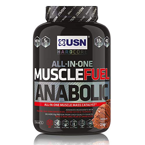 USN Muscle Fuel Anabolic Chocolate Protein Shake 2KG: Workout Boosting All in One Muscle Gain Protein Powder - Gym Store | Gym Equipment | Home Gym Equipment | Gym Clothing