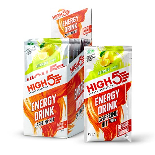 HIGH5 Energy Hydration Drink Caffeine Hit Refreshing Isotonic Mix of Carbohydrates Electrolytes & Caffeine (Citrus, 12 x 47g)