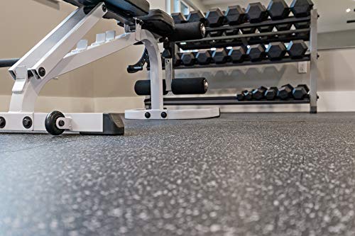 Dinoflex Rubber King Interlocking Tiles – Best Indoor/Outdoor Performance Flooring 19” x 19”- 6mm 10pc (Grey/Blue) - Gym Store | Gym Equipment | Home Gym Equipment | Gym Clothing