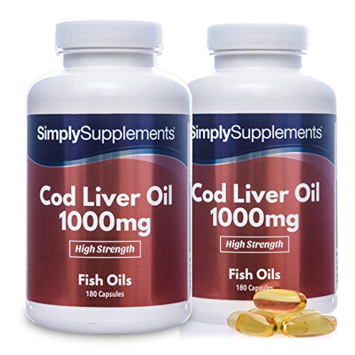 Cod Liver Oil 1000mg | Rich in Omega 3 Fatty Acids | 360 Capsules = Up to Year Supply | Manufactured in The UK