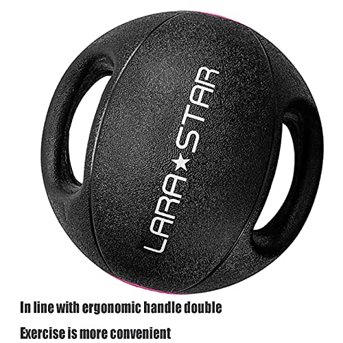 Medicine Ball Double Handle Medicine Ball Rubber Solid Ball, Home Gym Core Strength Training Aerobic Exercise Fitness Equipment (Size : 5kg/11lbs)