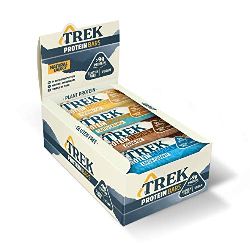 Trek Protein Flapjack Mixed Case - Natural Plant Protein - Gluten Free - Healthy Snack Bars, 50 g (Pack of 16), 99TRKMIX1