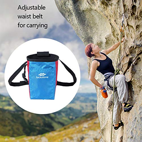 Balight Climbing Chalk Bag for Bouldering Rock Gymnastics Weightlifting With Waist Belt Climbing Caving Powder Storage Pouch