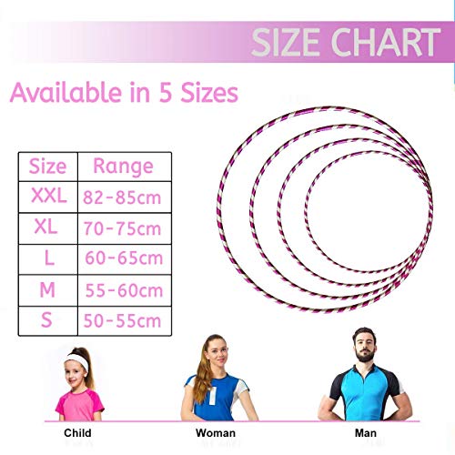 AA Stores Hula Hoop - KIDS Lightweight PVC Tube Hoola Hoops Ring for Weight Loss - Ideal for Dancing, Workout, Gymnastics, Gym Exercise Equipment & Fitness - Comes in ASSORTED COLORS (PACK 1, M)