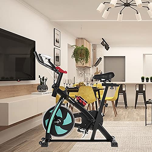 Yclty Stationary Spin Bikes,Indoor Exercise Bike,Belt Drive Flywheel Workout Bike Bicycle For Home Training,Fitness Gym Cycling Cardio Workout,Adjustable Handlebars & Seat, LCD Display