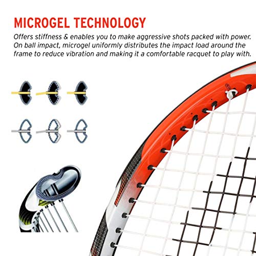 HEAD Microgel Radical Tennis Racket - Pre-Strung 27 Inch Adult Racquet - 4 1/2 Inch Grip