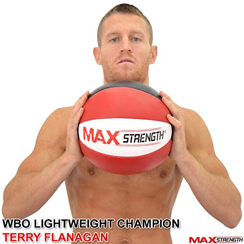 MAXSTRENGTH New Red/White/Black 8kg Medicine Ball