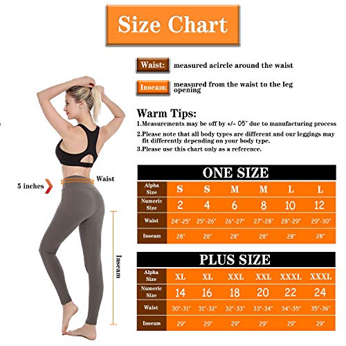 SINOPHANT High Waisted Leggings for Women, Buttery Soft Elastic