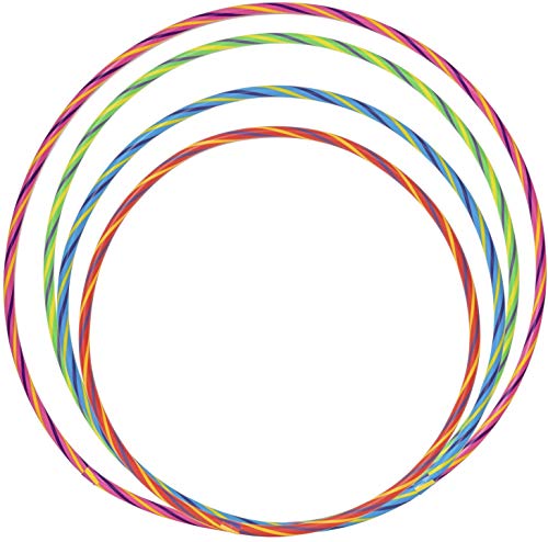 GAX Hot Shot Hula Hoops 3x - Multicolour Sporting Good - Fitness Activity Hula Hoops - Exercise Hula Hoops for Unisex Kids & Adults - Sports Dance Rings in Small, Medium & Large