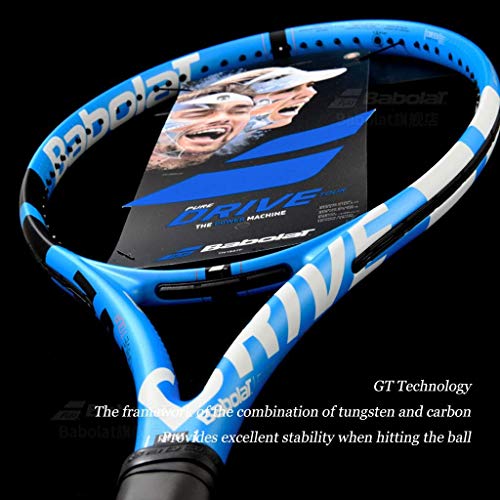 KCGNBQING Full Carbon Professional All-around Adult Full Carbon For Men And Women Shock Absorption Technology Professional tennis racket (Color : Blue-c, Size : 27in)