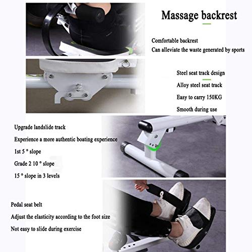 Rowing Machines, Rowing Machine,Home Foldable Magnetic Resistance Rowing Machine,Abdomen Stovepipe Rowing Device,with 12 Resistance Levels 3 Grades Slope