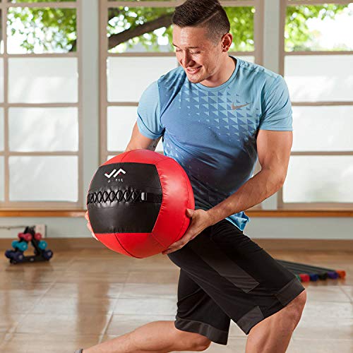 j/fit Wall Medicine Ball, Red/Black, 20 LB (20-0056)