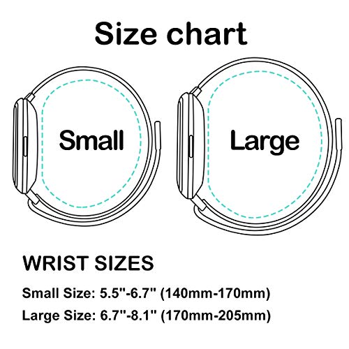 Funbiz Compatible with Fitbit Charge 2 Strap - Stainless Steel Metal Mesh Band Replacement Wist Strap Compatible with Fitbit Charge 2, Men Women Small Silver