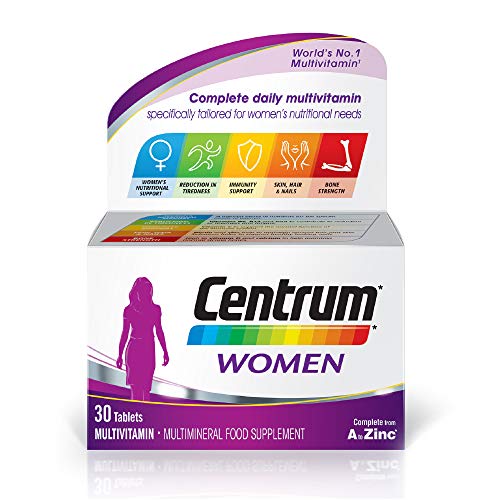 Centrum Women Multivitamin & Mineral Tablets, 24 Essential Nutrients Including Vitamin D, Complete Multivitamin Tablets, 60 Tablets