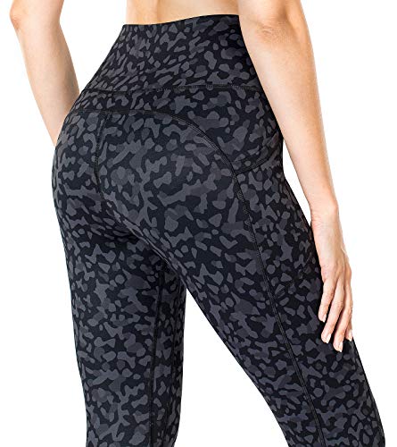 Ovruns Yoga Pants High Waisted Gym Legging for Women Running Workout Compression Sport Butt Lifting Fabletics Yoga Leggings with Pockets -BlackCamo- M