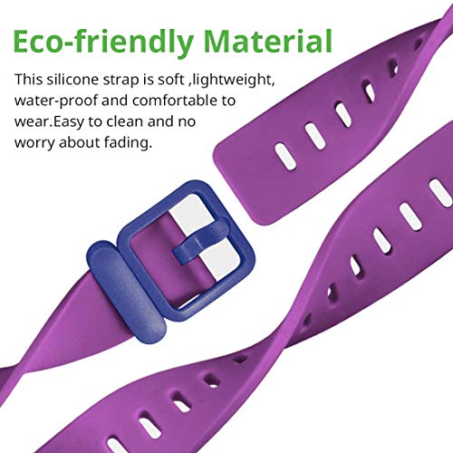 Aveegel Compatible with Fitbit Ace 2 Strap for Kids 6+, Soft Silicone Waterproof Bracelet Accessories, Sport Bands Colorful Wristbands for Fitbit Inspire HR & Ace 2 Boys Girls