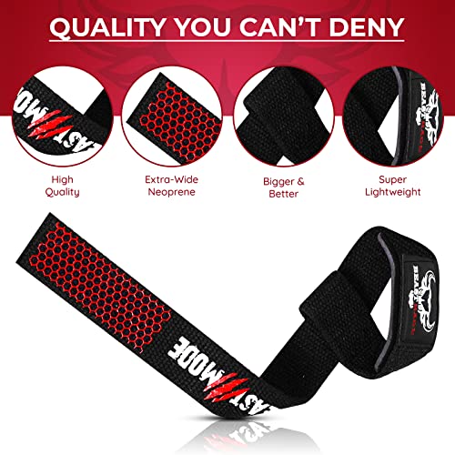 Weight Lifting Straps Fitness Padded Cotton Wrist Support Gel Advanced Grips Dumbbell Bar Wraps Heavy Duty Gym Bodybuilding Straps Power Deadlift Barbells Non Slip Exercise (Gel)