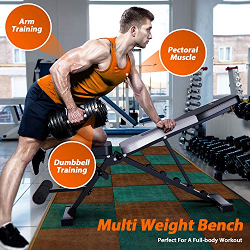 WINNOW Adjustable Weight Bench Foldable Home Exercise Gym Workout Bench Incline Decline Flat Bench Press for Full Body Workout - Gym Store