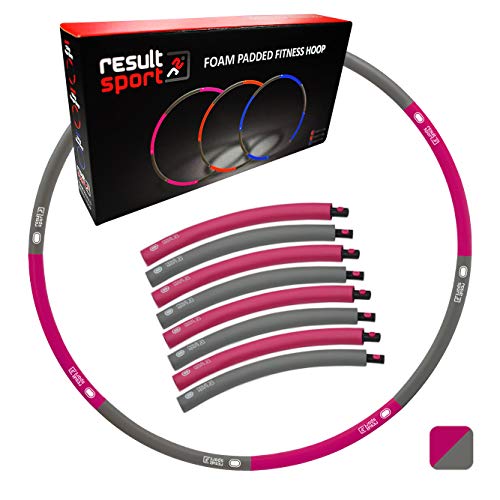 ResultSport The Original Foam Padded Level 1 Weighted 1.2kg (2.65lbs) Fitness Exercise Hoop 100cm wide
