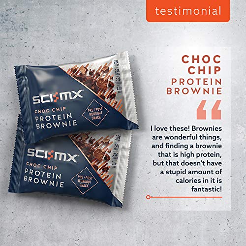 SCI-MX Nutrition High Protein Brownie Box, Chocolate, Pack of 12 x 65 g